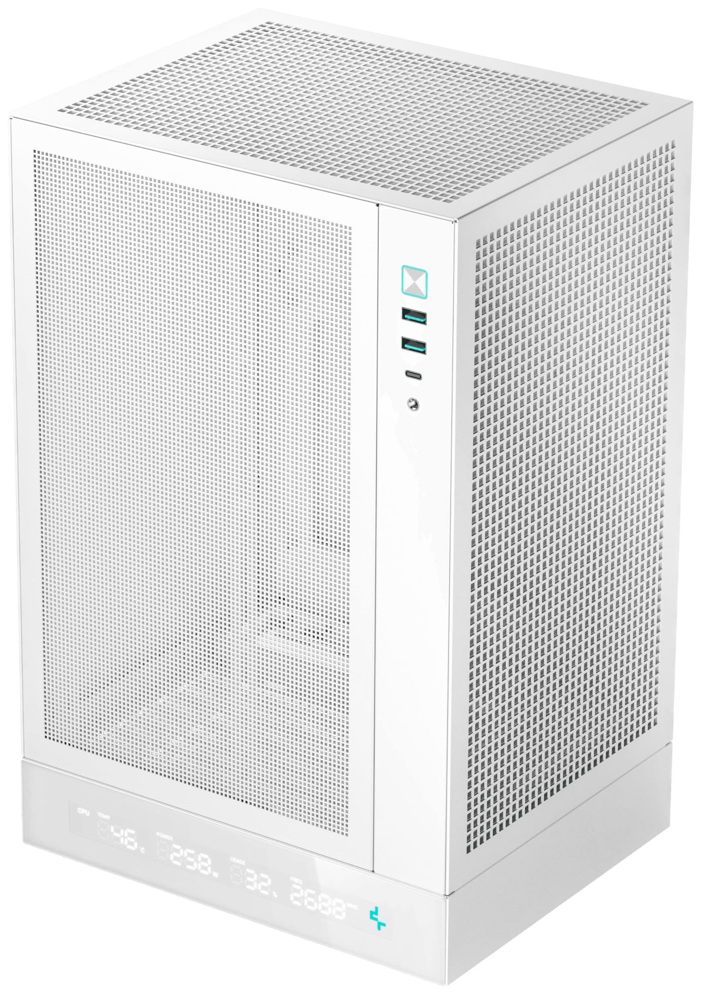 Корпус Deepcool CH170 Digital White (R-CH170-WHNPI0D-G-1) без БП - Фото 1