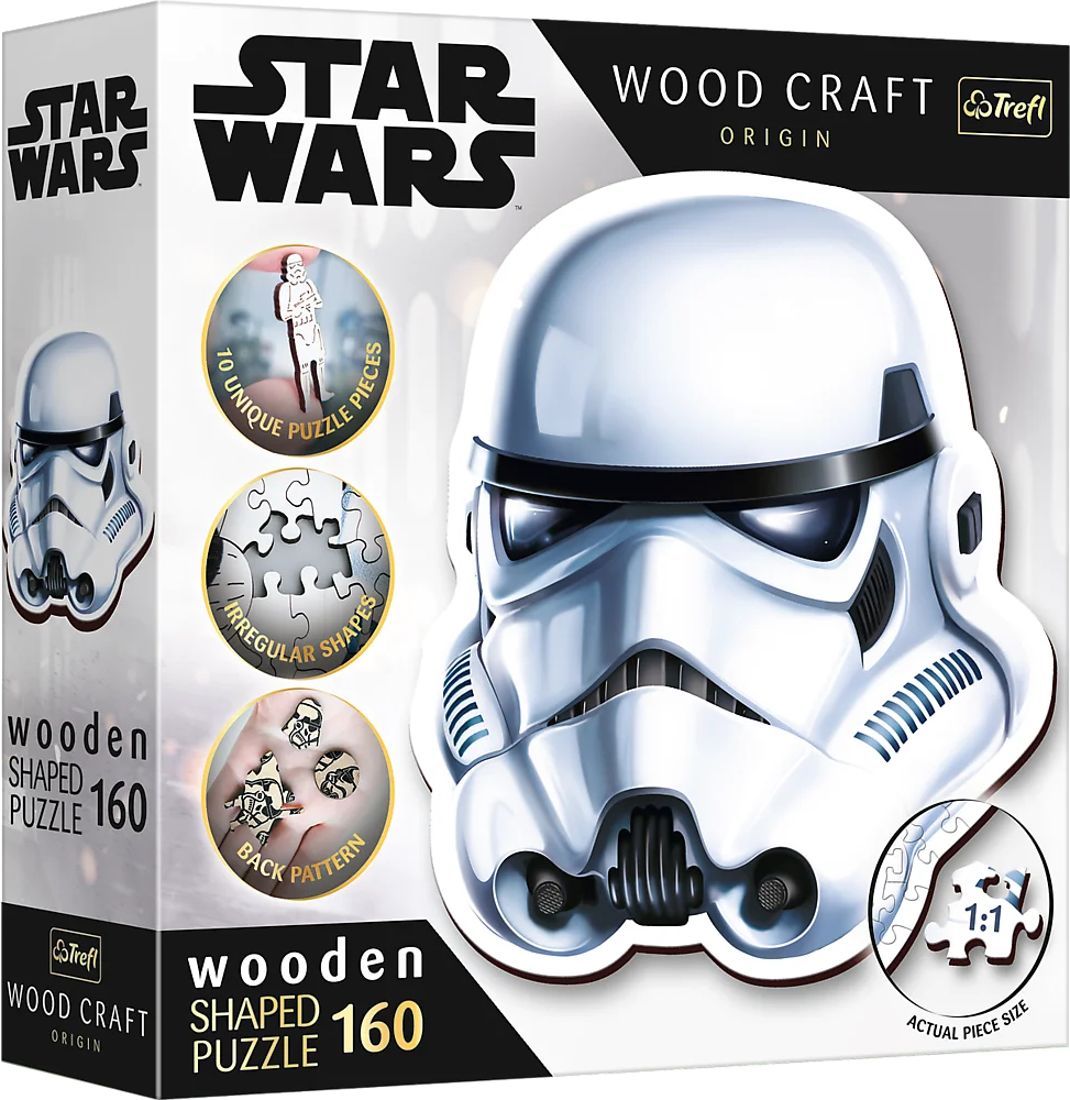 Пазлы (5-7 лет) Trefl Wooden Star Wars Шлем штурмовика 160 эл. (01888) - Фото 1