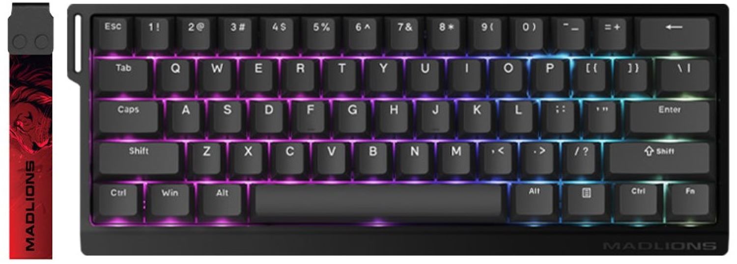 Клавиатура проводная игровая FGG MADLIONS MAD60 HE RGB Magnetic (FGG-MAD60HE-RGB-BLK) - Фото 1