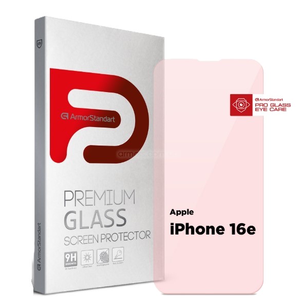 Защитное стекло для смартфона Armorstandart Pro Eye Care for Apple iPhone 16e (ARM84543) - Фото 1