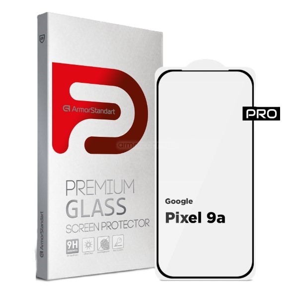Защитное стекло для смартфона Armorstandart Pro for Google Pixel 9a Black (ARM83564) - Фото 1