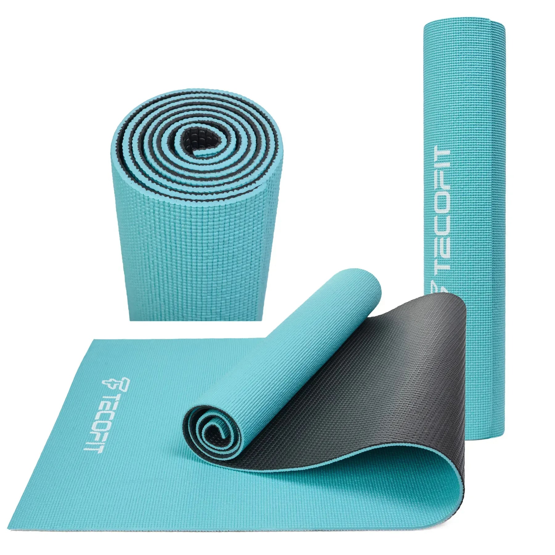 Коврик для йоги и фитнеса TECOFIT Dual Color PVC Mat 173х61х0.5 см (TOP17113491) - Фото 1
