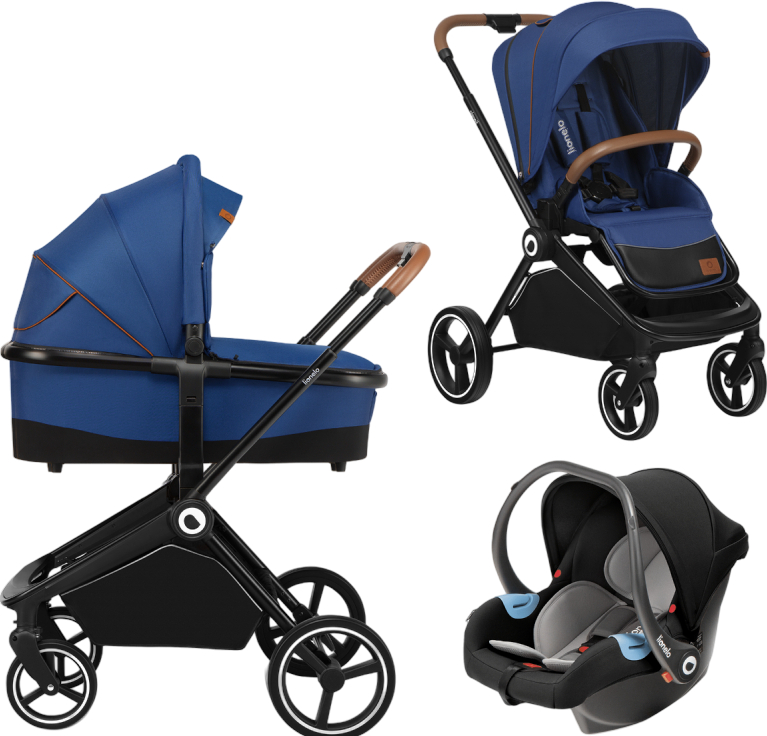 Коляска універсальна 3 в 1 Lionelo Mika Blue Navy - Фото 1