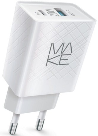 Сетевое зарядное устройство MAKE 20W PD+QC White (MCW-324PWH) - Фото 1