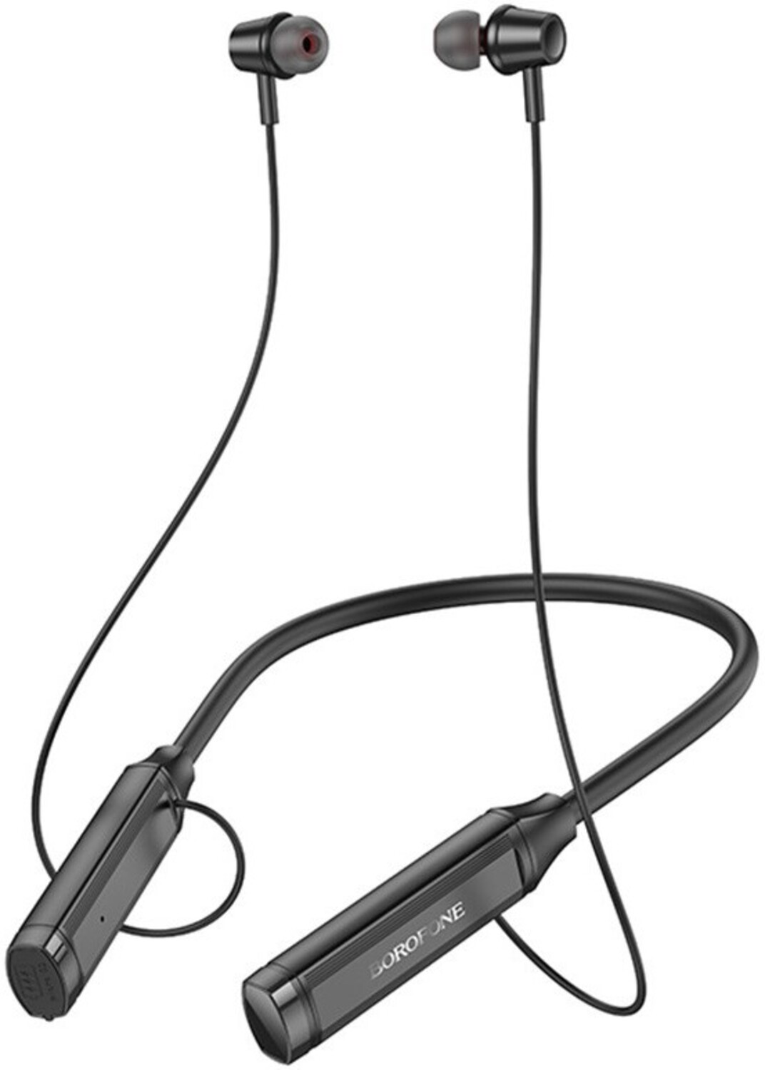 Навушники вкладиші бездротові BOROFONE BE66 Motor neck-mounted Black (6941991109140) - Фото 1