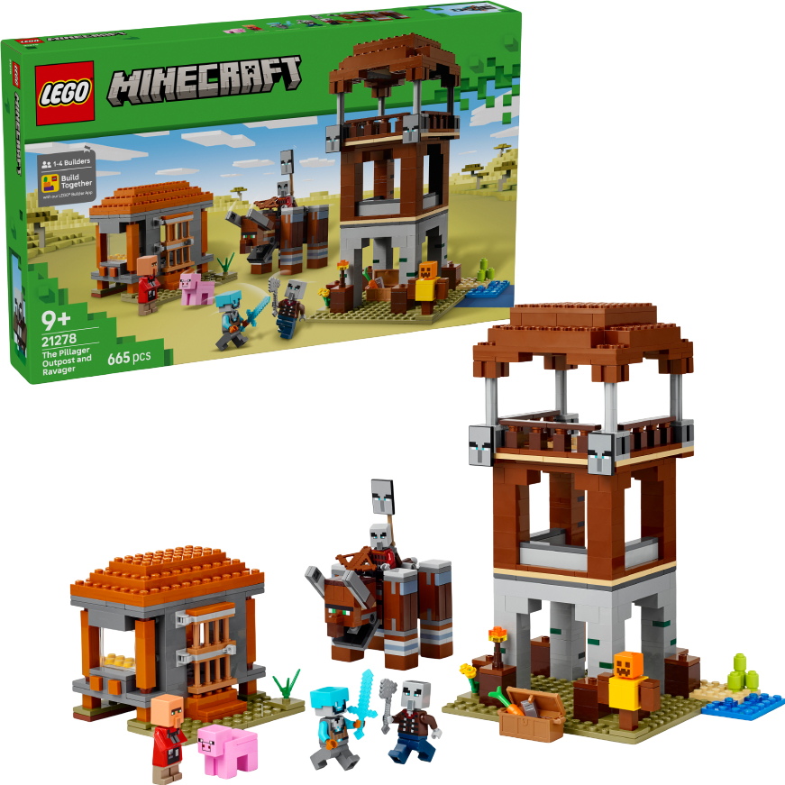 Конструктор LEGO Minecraft Аванпост разбойников и опустошитель (21278) - Фото 1