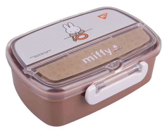 Ланч-бокс YES Miffy 750 мл с принадлежностями (708372) - Фото 1