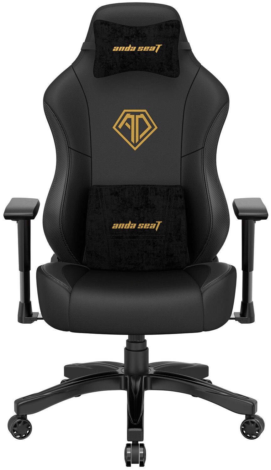 Кресло для геймеров Anda Seat Phantom 3 Size L Black & Gold (AD18Y-06-B-PVC) - Фото 1