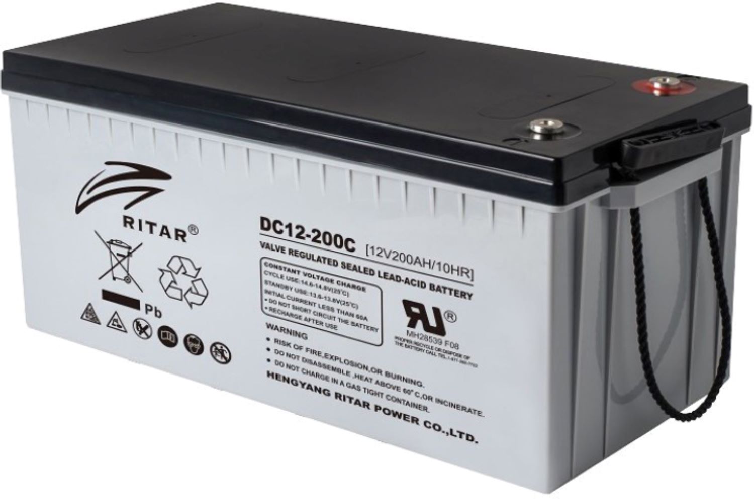Аккумулятор для ИБП Ritar CARBON DC12-200C 12V Black - Фото 1