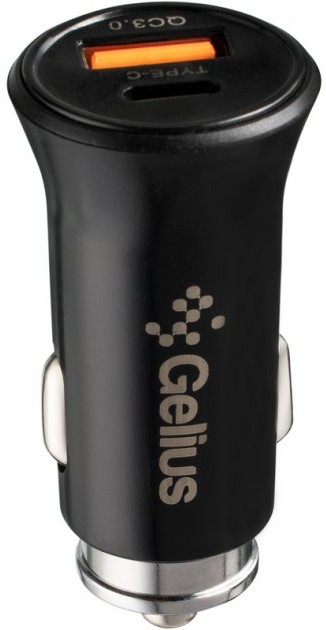 Автомобильное зарядное устройство Gelius Pro Twix GP-CC006 USB + Type-C QC/PD18W Black (85175) - Фото 1