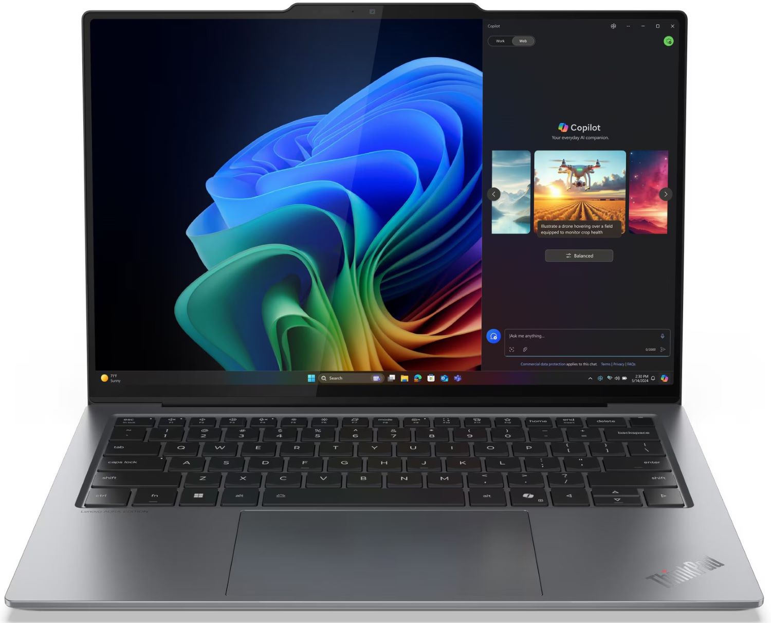 Ноутбук Lenovo ThinkPad X9-14 Gen 1 (21QA001YRA) Grey - Фото 1