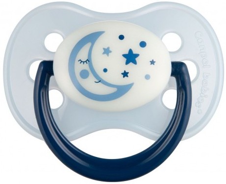 Кругла пустушка Canpol babies NIGHT DREAMS силіконова 0-6 міс, 1 шт. (22/639) - Фото 1