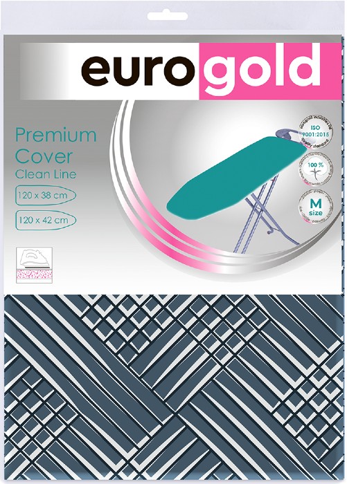 Чехол для гладильной доски Eurogold C34F3 Diagon eclipse 1020 Хлопок 110х30 см - Фото 1