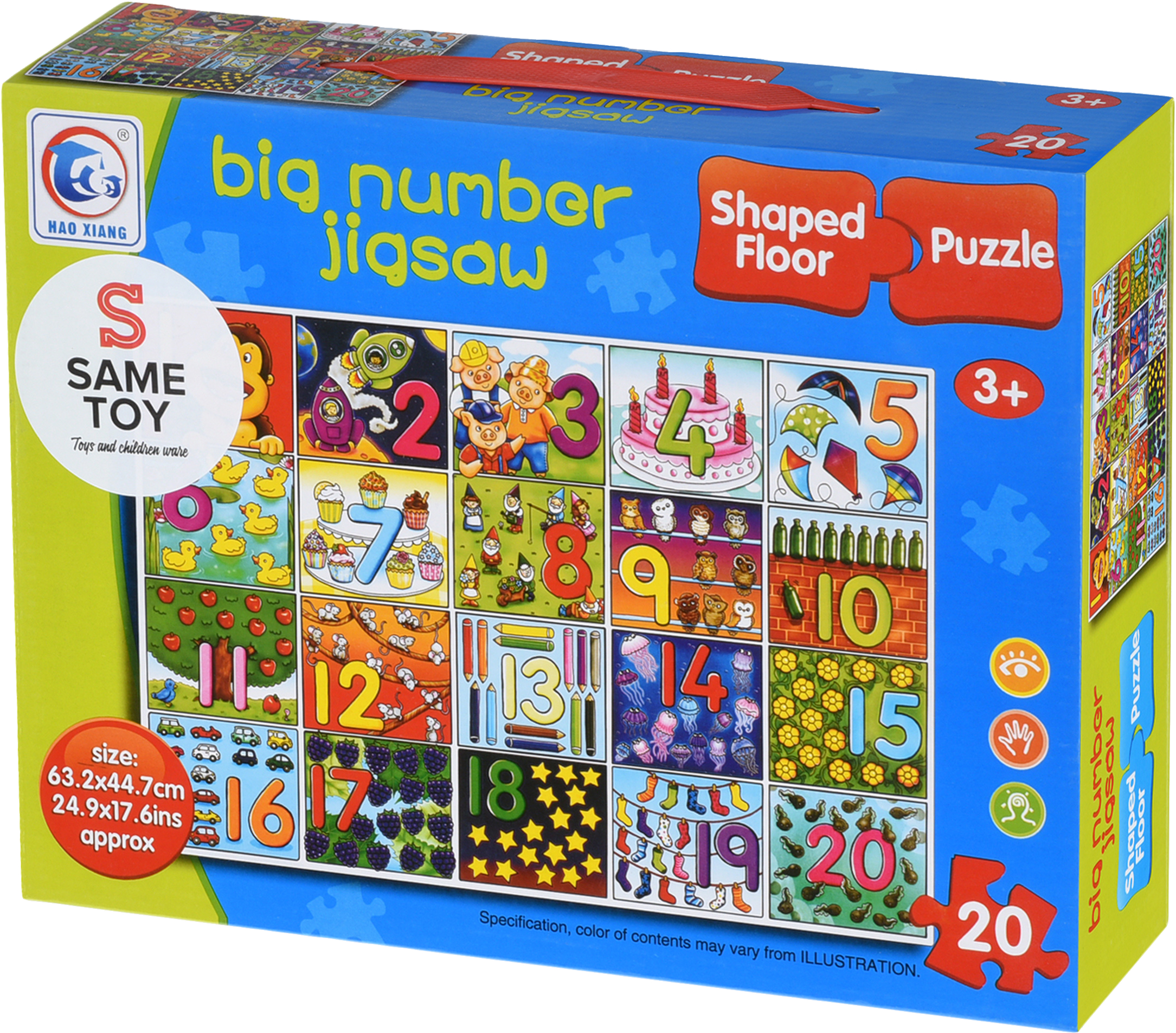 Пазли (3-4 роки) Same Toy Числа 20 ел. (2210Ut) - Фото 1