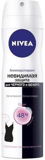 Дезодорант аэрозольный NIVEA антиперсп Clear невидимая защита 150мл - Фото 1