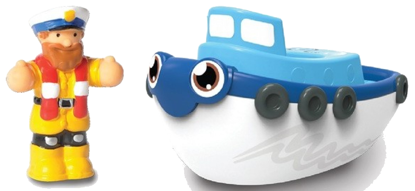 Инерционный игровой транспорт для малыша Wow Toys Tug Boat Tim Лодка буксир Тим (10413) - Фото 1