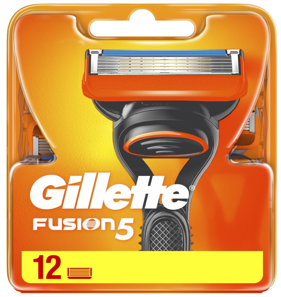 Картридж для станка мужского Gillette Fusion 12 шт. (7702018441075) - Фото 1