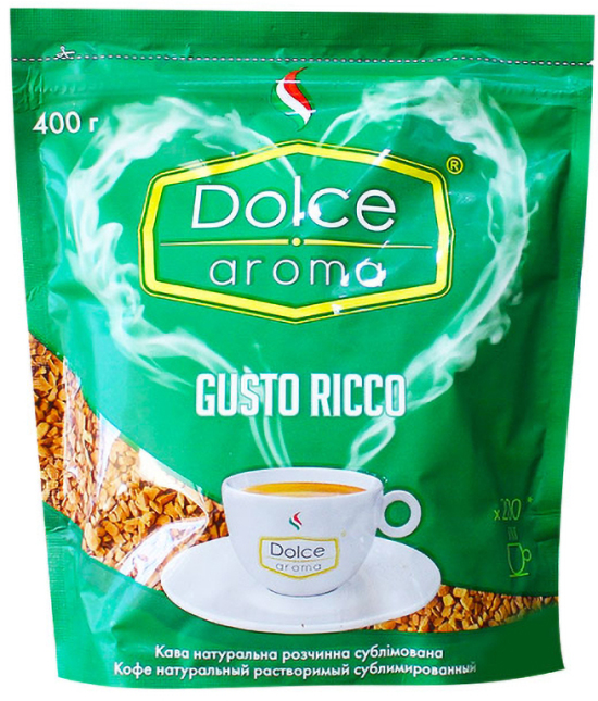 Кофе растворимый Dolce Aroma Gusto Ricco 400 г (4820093481465) - Фото 1