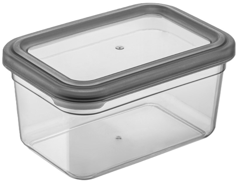 Емкость для сыпучих Idea Home 00963 Soft Box Grey 1л (00963) - Фото 1