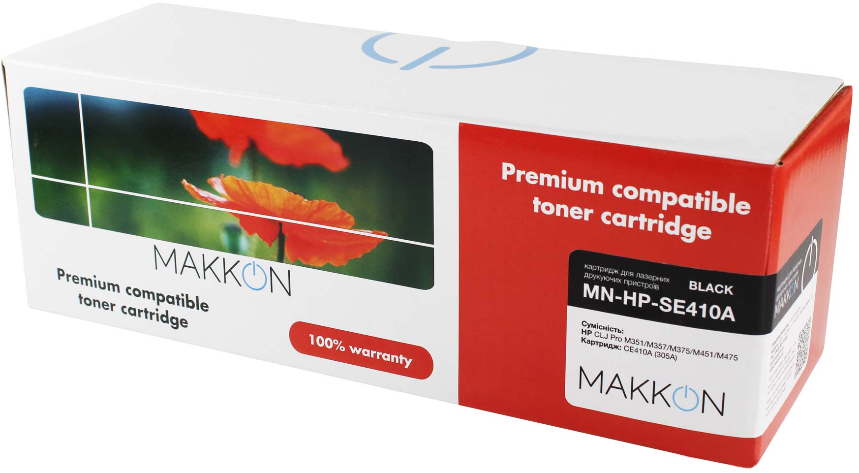 Картридж для лазерных принтеров/МФУ Makkon совместимый аналог HP CE410A (305A) black (MN-HP-SE410A) - Фото 1