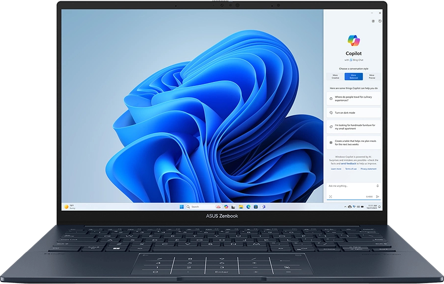 Ноутбук Asus Zenbook 14 UX3405CA-QL073W Ponder Blue - Фото 1