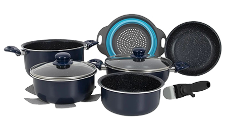 Набір посуду туристичний Gimex Cookware Set induction 9 пр. Blue (6977225) - Фото 1