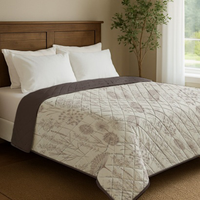 Покривало односпальне Zastelli FIELD BEIGE/19-1230 brown 145х210см Різнокольоровий (22684) - Фото 1