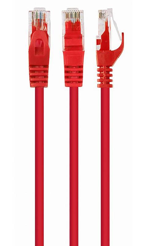 Кабель патч-корд Kingda Cat.5e 3m Red (PAUT3300-CU-RD) - Фото 1