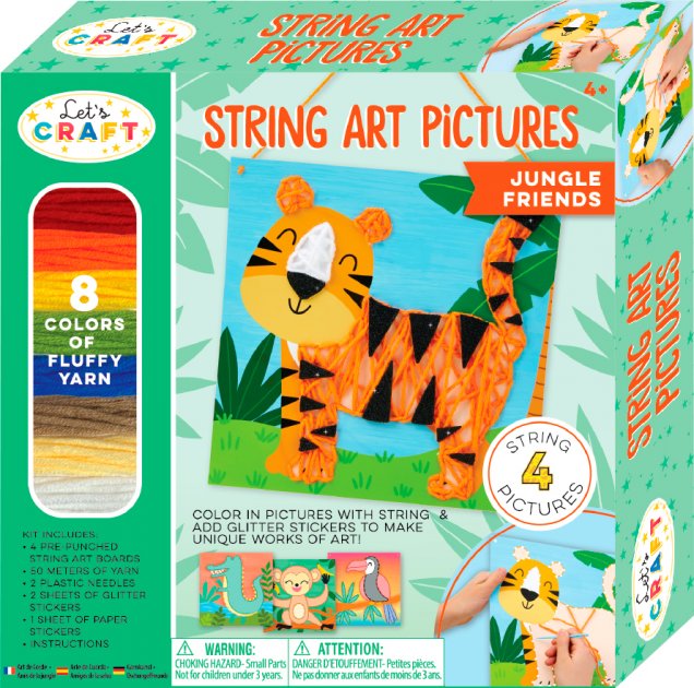 Набор для вышивания Let’s Craft String Art Тропические джунгли (SAP002) - Фото 1