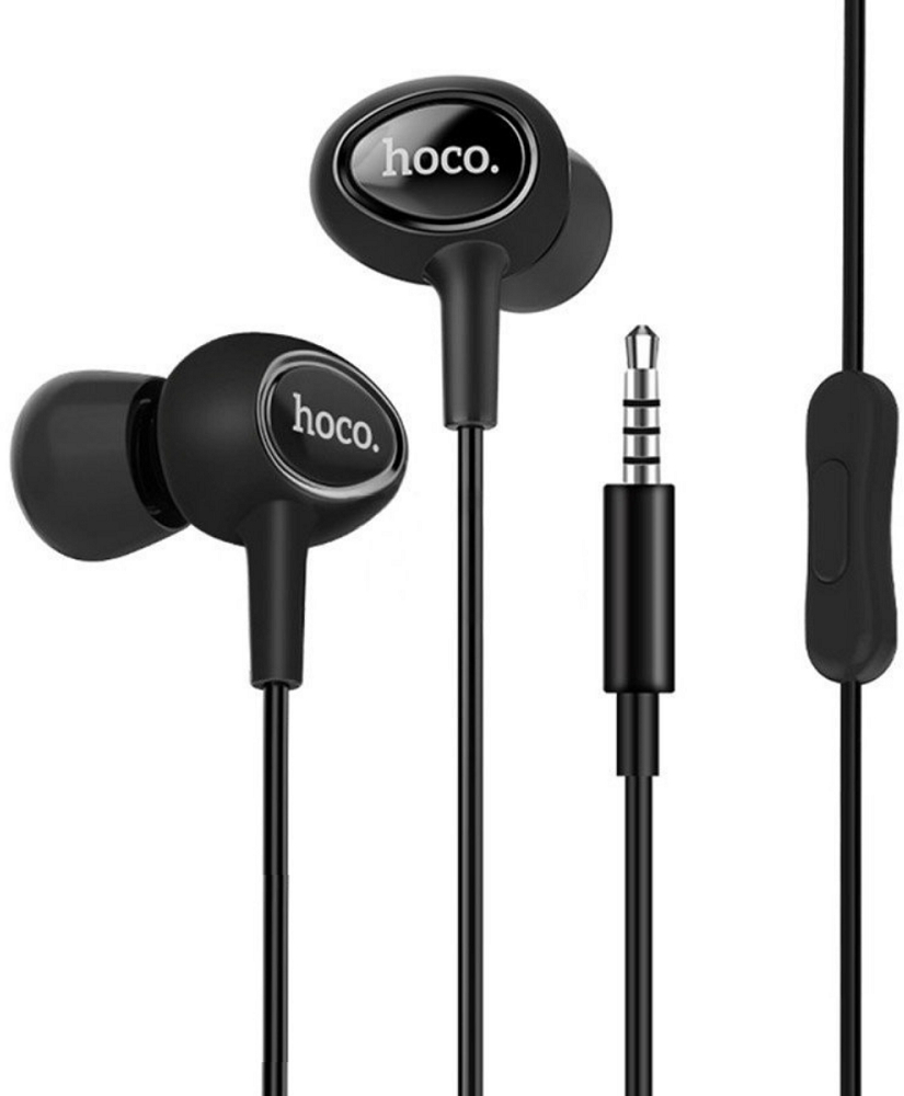 Наушники вкладыши проводные HOCO M3 Universal Earphone Black (6957531031840) - Фото 1