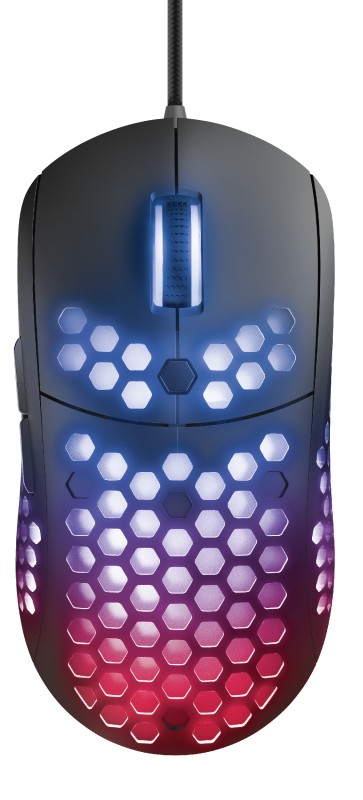 Мышь проводная игровая Trust GXT 960 Graphin Ultra-lightweight RGB USB Black (23758) - Фото 1