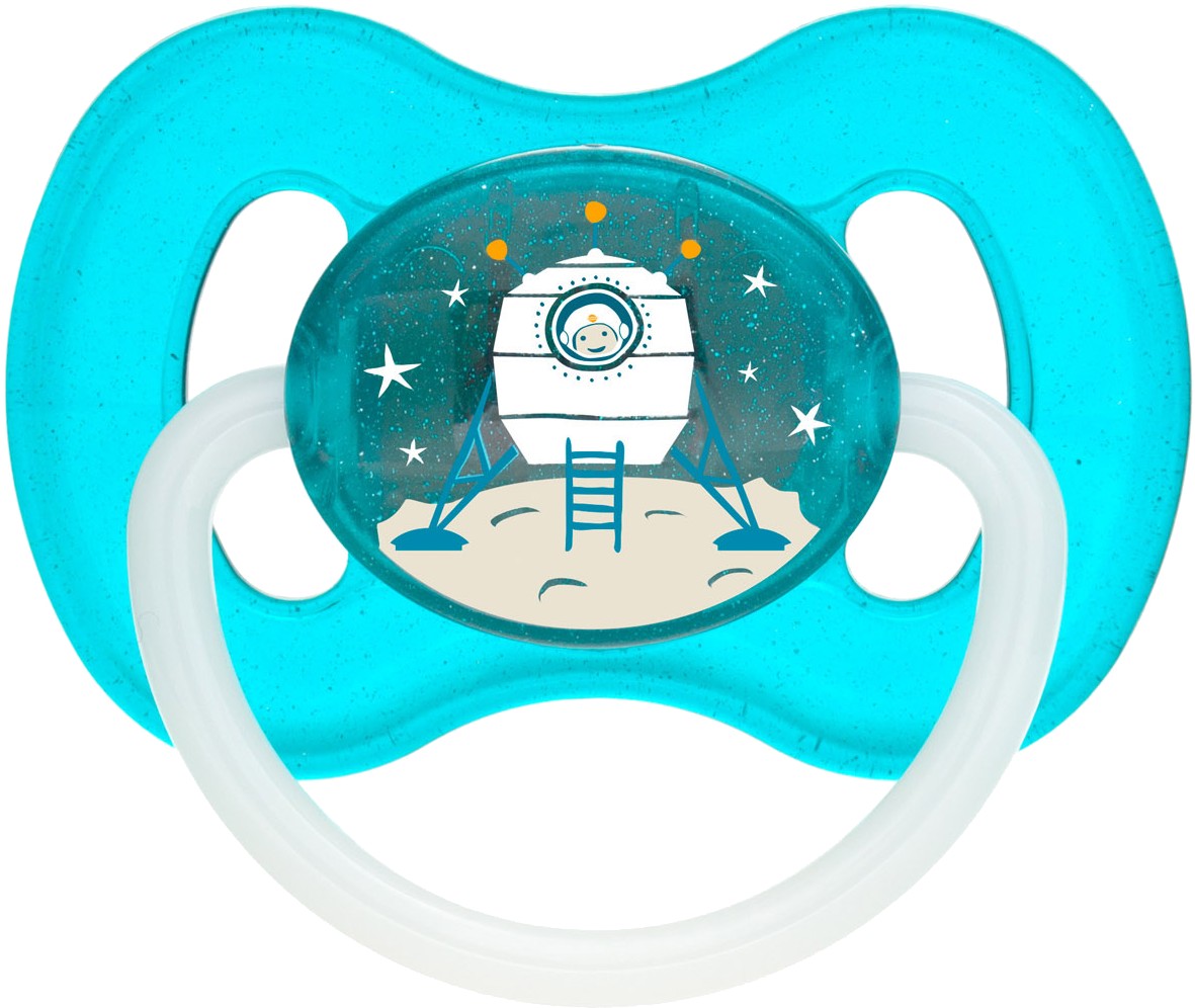 Круглая пустышка Canpol babies space латексная синяя, 1 шт. (23/222_blu) - Фото 1