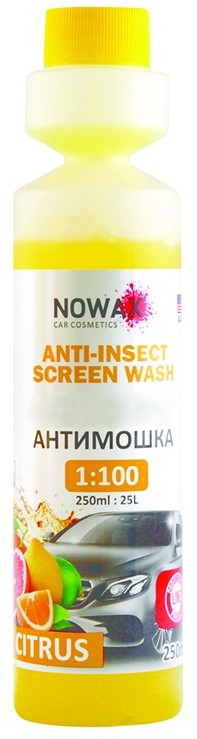 Омивач скла NOWAX Anti Insect Screen Wash Citrus 250 мл (NX25025) - Фото 1