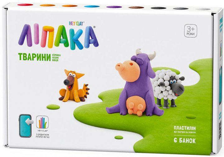 Масса для лепки Ліпака Коровка, собачка, овца (60024-UA01) - Фото 1