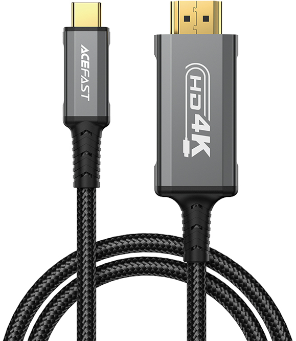 Кабель синхронизации данных AceFast C1-10 USB-C to HDTV Black (6974316283362) - Фото 1