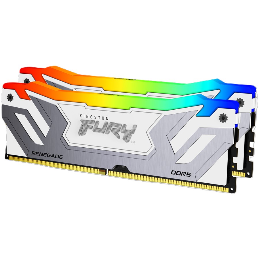 Память DDR Kingston FURY Renegade 48GB 8400MHz DDR5 CL40 CUDIMM Kit of 2 RGB White XMP (KF584CU40RWAK2-48) - Фото 1