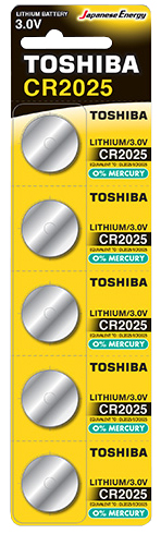Батарейка тип CR2025 Toshiba CR2025 BP 1X5 (00152702/00167258) - Фото 1
