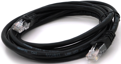 Кабель патч-корд Ritar UTP RJ45 Cat.6 1m Black (PCR-CU6/1Bk/24640) - Фото 1