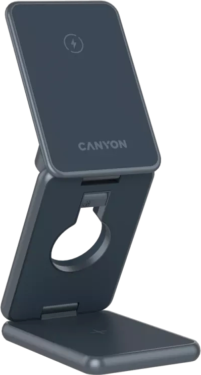 Бездротовий зарядний пристрій Canyon OnCharge 309 15W 3in1 Metal (CNS-WCS309M) - Фото 1