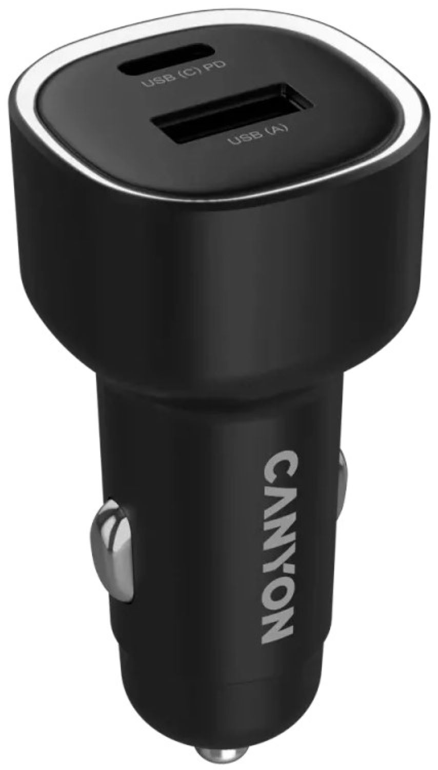 Купить Автомобильное зарядное устройство Canyon OnDrive 48 PD 48W USB-A+USB-C Black (CNE-CCABR3AC) - Фото 1 Автомобильное зарядное устройство Canyon OnDrive 48 PD 48W USB-A+USB-C Black (CNE-CCABR3AC) - Фото 1