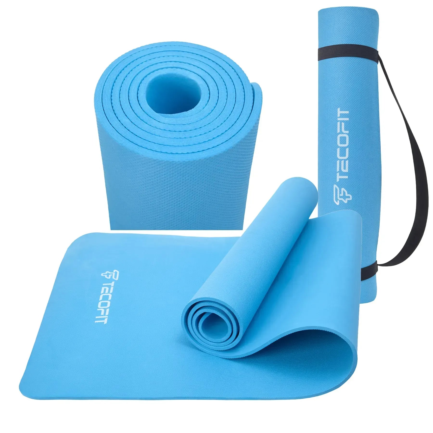 Коврик для йоги и фитнеса TECOFIT EVA Mat 173х61х6 мм Blue single color (TOP240214836) - Фото 1