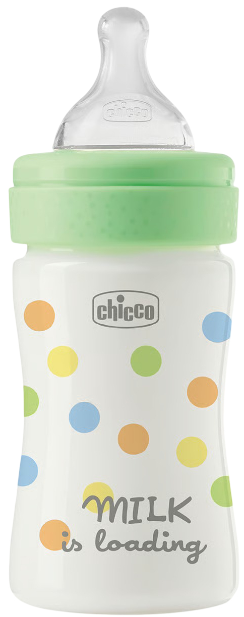 Бутылочка для кормления Chicco Perfect Easy 150 мл силиконовая соска, от 0 месяцев, медленный поток (нейтральная) (20241.30) - Фото 1