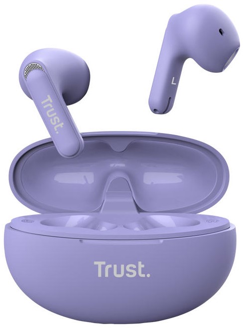 Наушники вкладыши беспроводные TWS Trust Yavi Earphones BT 5.3 Violet (25299_TRUST) - Фото 1
