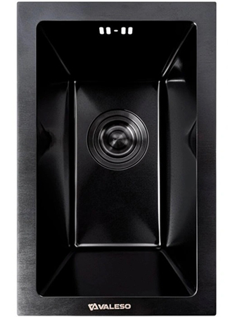 Мийка кухонна VALESO 25х40 PVD чорна Handmade (3,0/0,8) - Фото 1