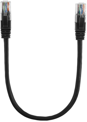 Кабель патч-корд Ritar UTP RJ45 Cat.6 0.5m Black (PCR-CU6/0.5Bl) - Фото 1