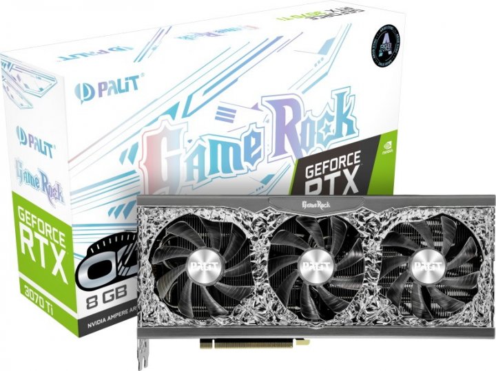 Видеокарта Palit RTX 3070 Ti GameRock OC 8GB GDDR6X (NED307TT19P2-1047G ...