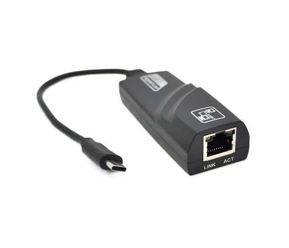 Переходник USB Type-C - RJ-45 Voltronic ype-C- Rj-45 Gigabit Black (25849) - Фото 1