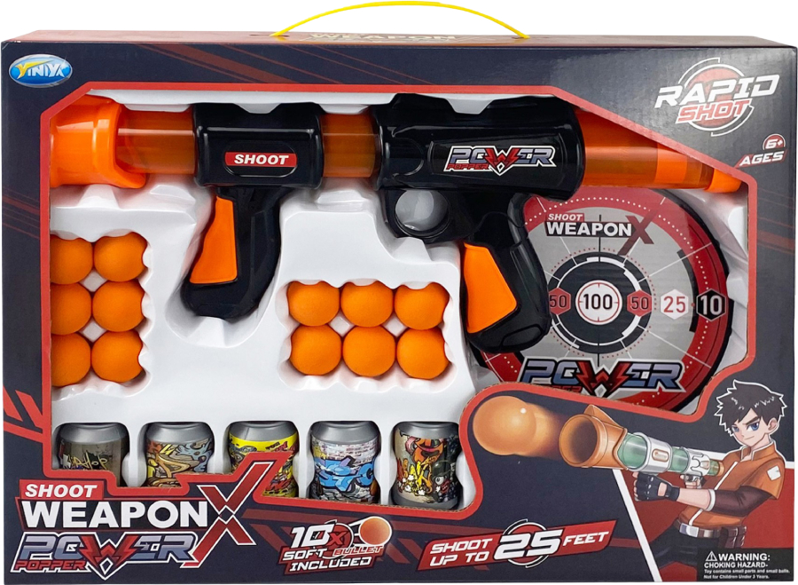 Бластер однозарядный Le Neng Toys м'якими набоями (668) - Фото 1