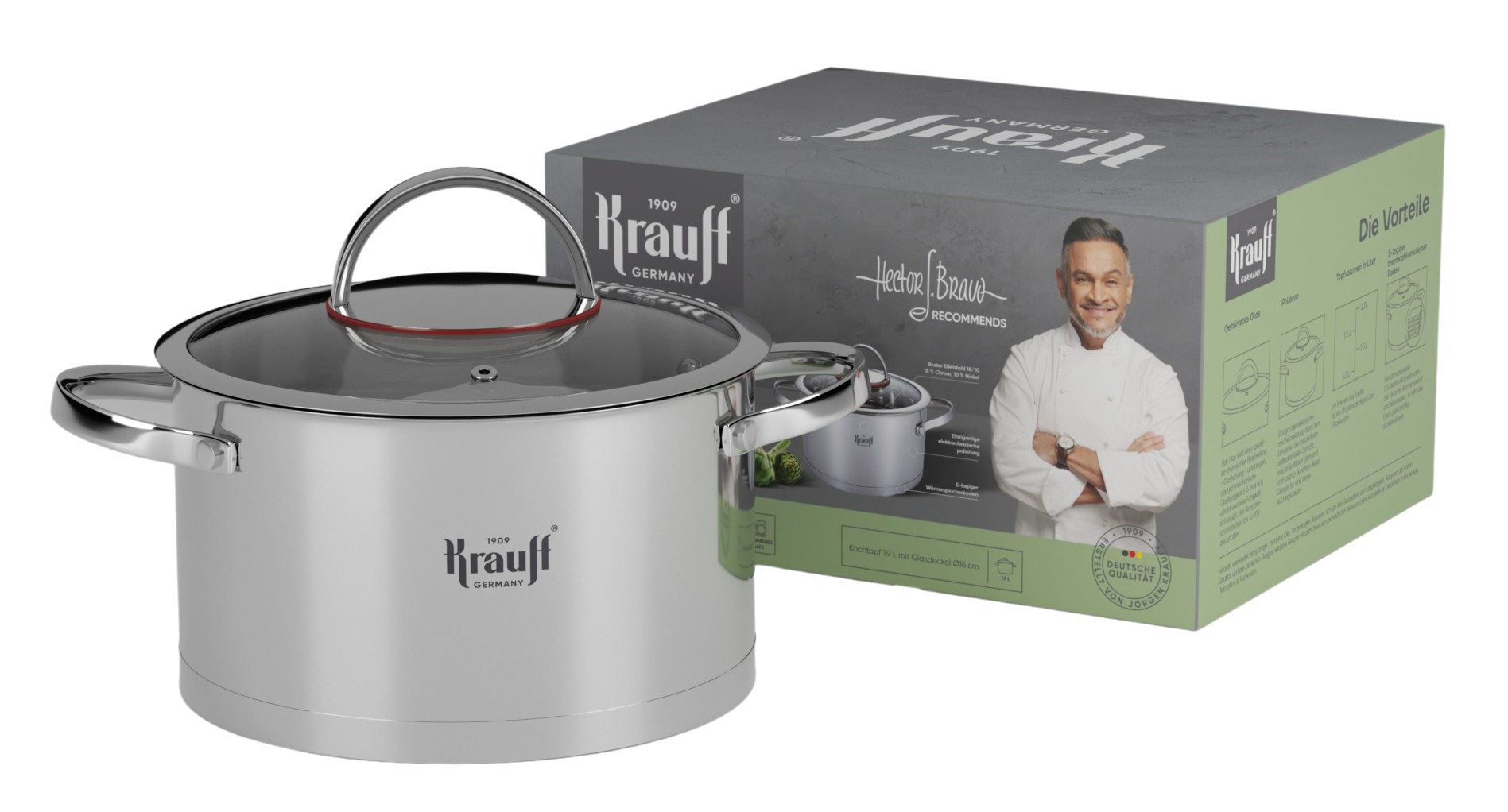 Кастрюля Krauff 26-308-001 Grand Chef 16 см - Фото 1
