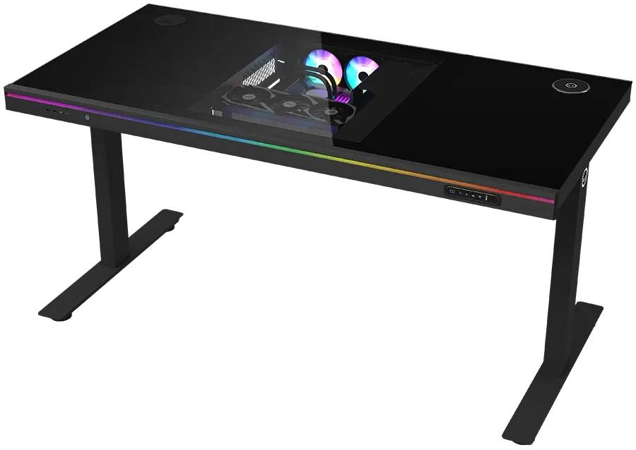 Стіл комп'ютерний Lorgar ELITE 90G Glass Black (LRG-DE90G) - Фото 1